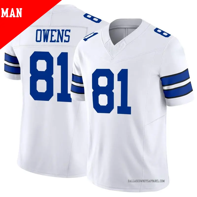 Men's ＃81 Terrell Owens Dallas Cowboys Limited White Vapor F.U.S.E. Jersey